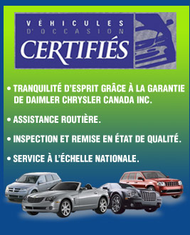 Véhicules d'occasion certifiés chez Longue Pointe Dodge Véhicules d'occasion certifiés chez Longue Pointe Dodge